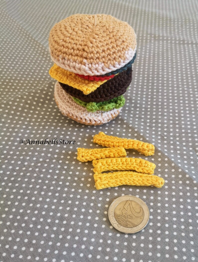 playfood gift crocheted burger and pizza set Food toys