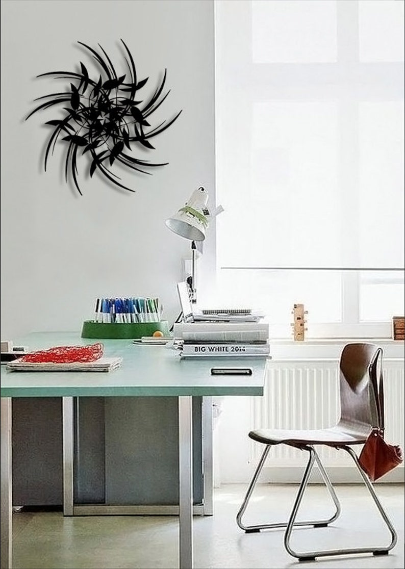 Abstract Metal Wall Art Modern Black Metal Art Wall Hanging Etsy