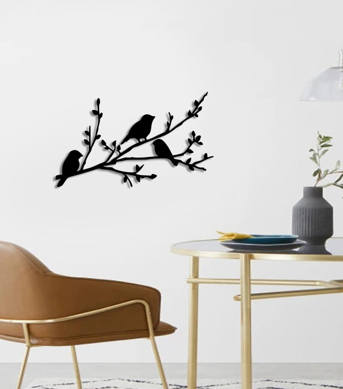 Birds on Branch Metal Wall Art Metal Birds Wall Decor Birds Etsy