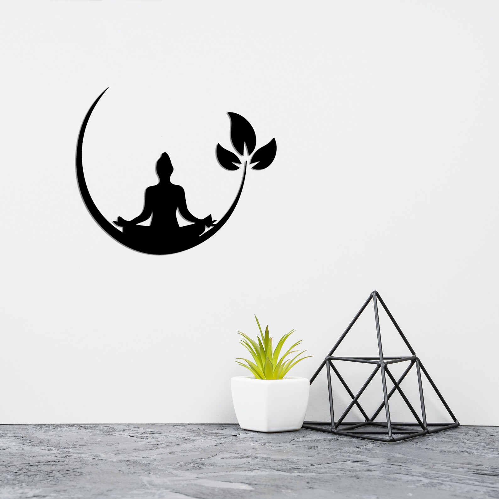 Yoga Metal Wall Art Metal Yoga Decoration Yoga Sign Etsy