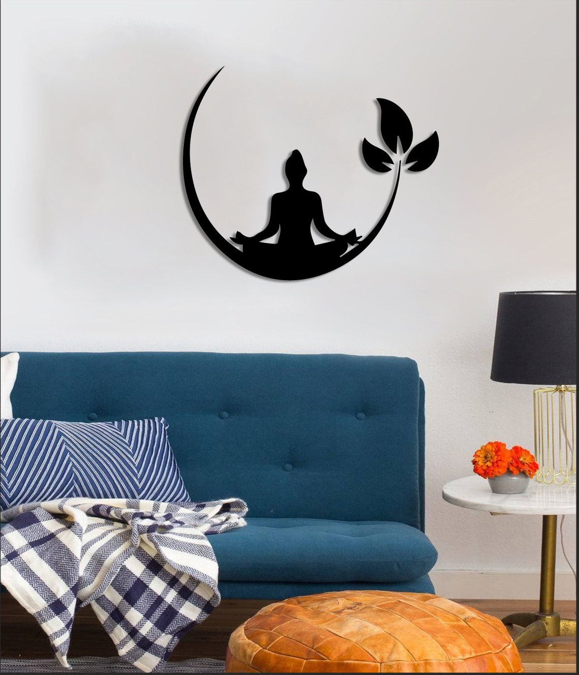 Yoga Metal Wall Art Metal Yoga Decoration Yoga Sign Etsy