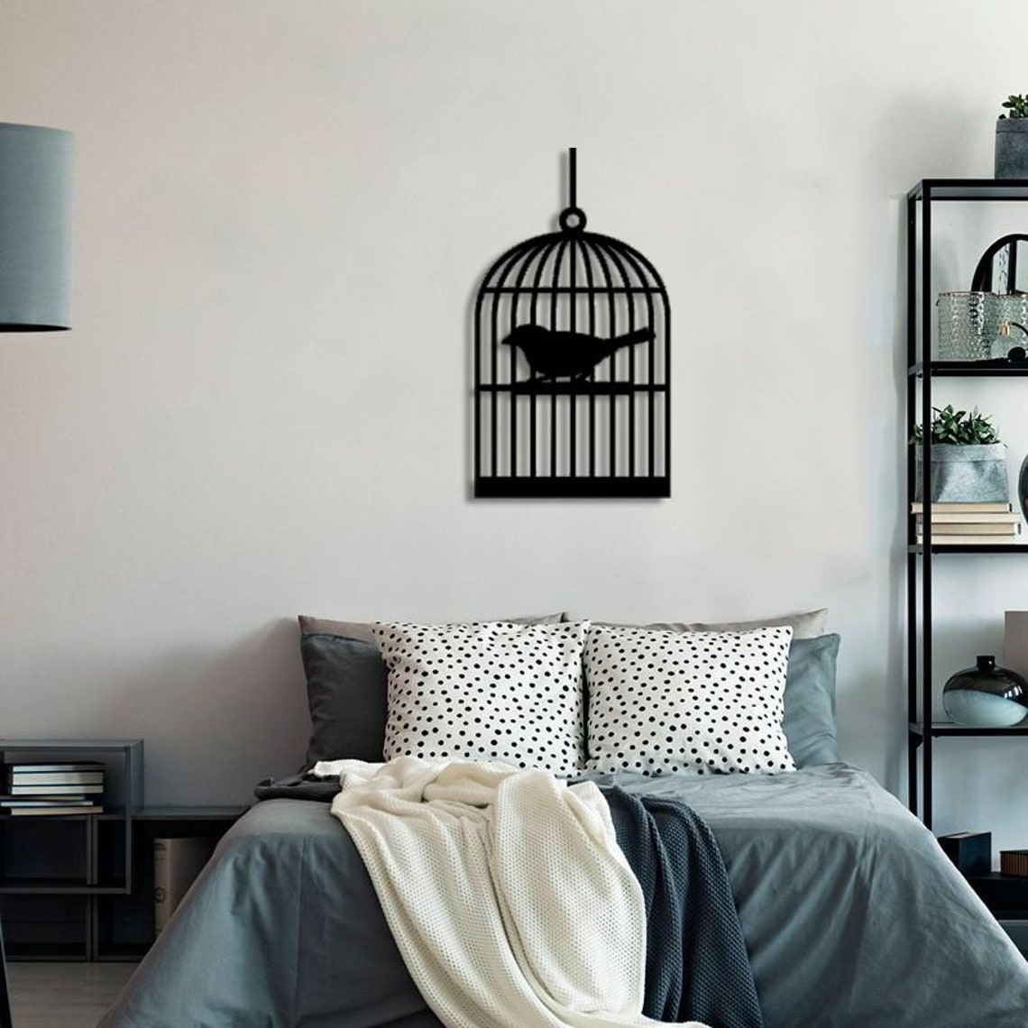 Bird Cage Metal Wall Art Bird Cage Metal Wall Decor Living Etsy