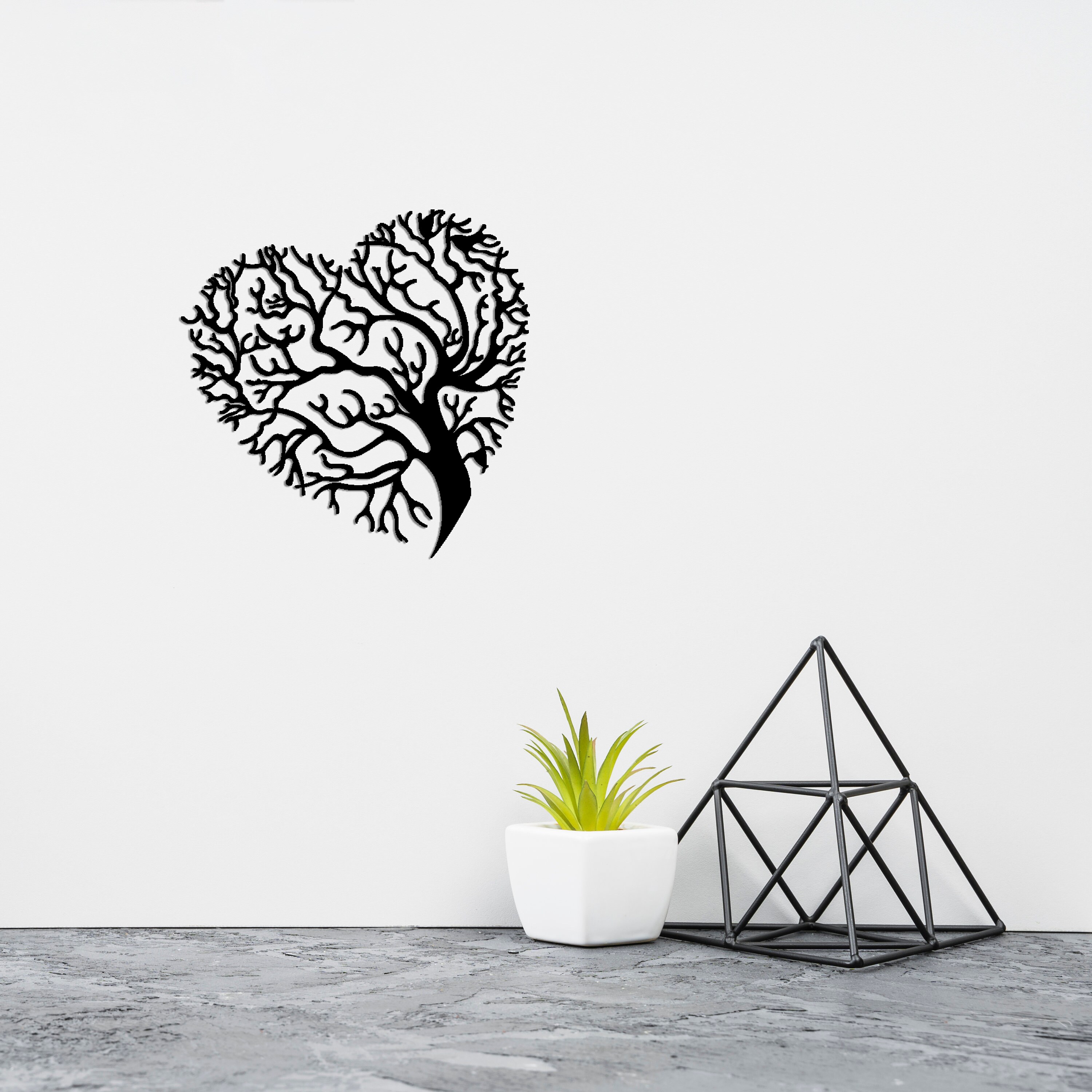 Heart Tree Metal Wall Art Metal Wall Decoration Heart Tree Etsy Australia