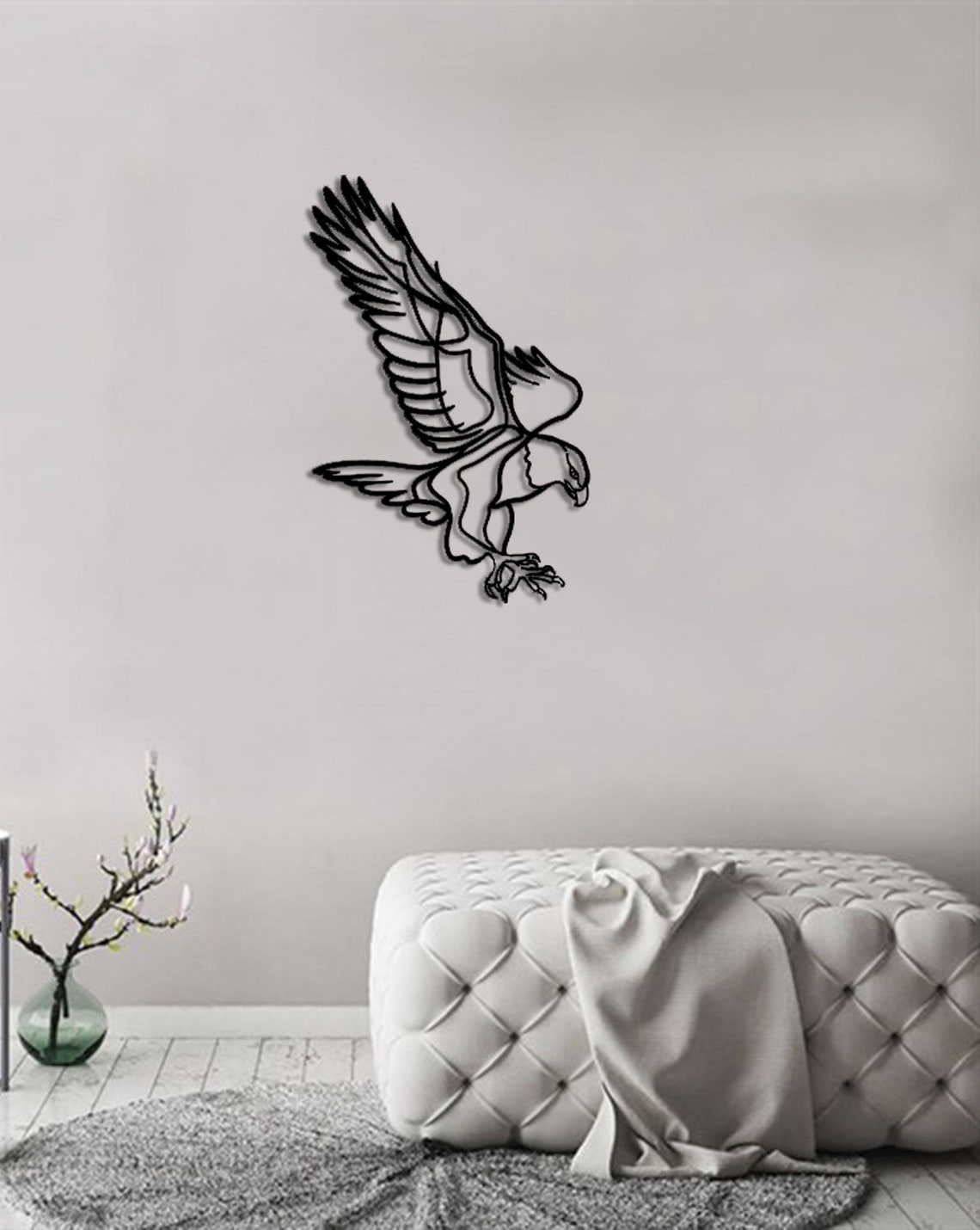 Flying Eagle Metal Wall Art Metal Wall Decoration Wall Etsy
