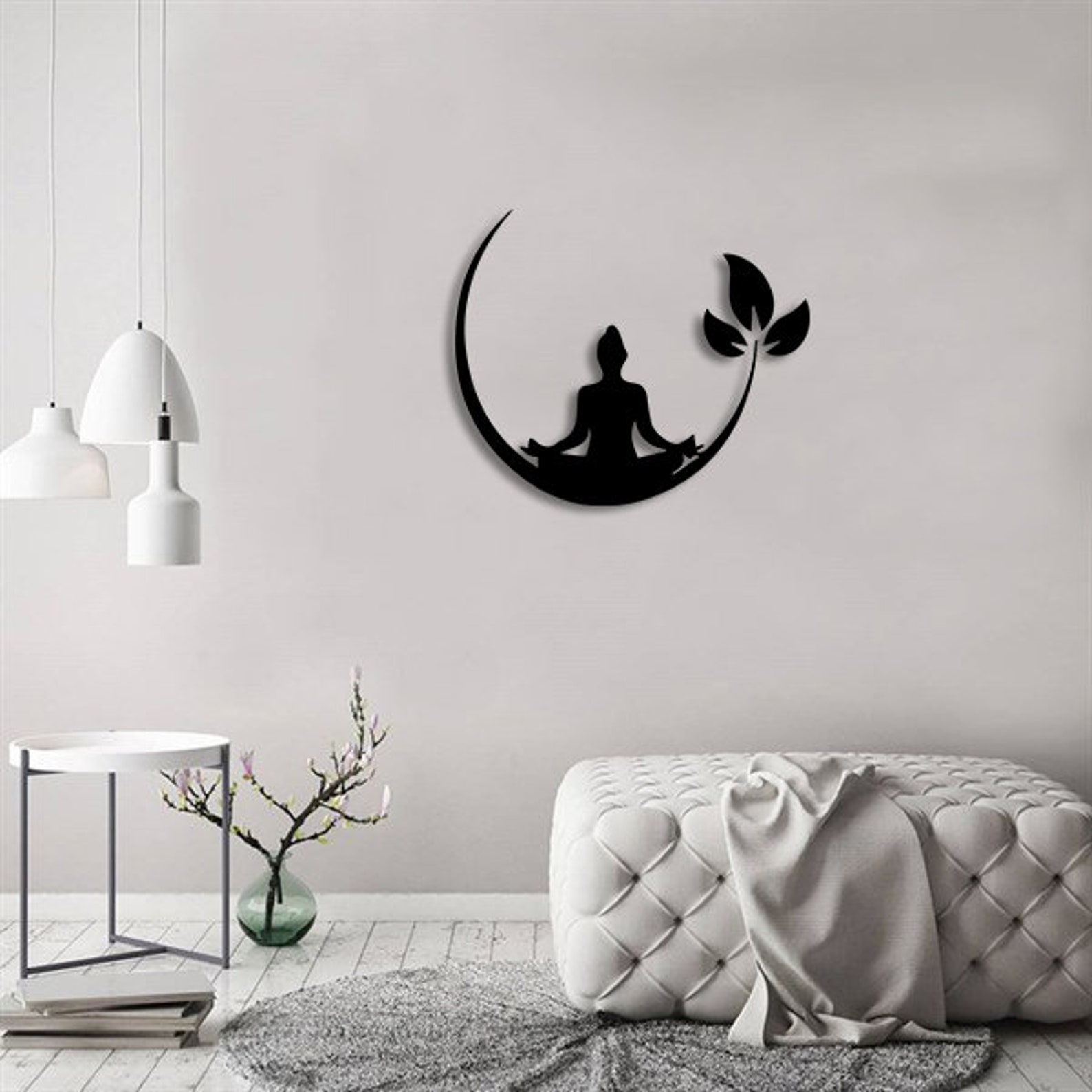 Yoga Metal Wall Art Metal Yoga Decoration Yoga Sign Etsy