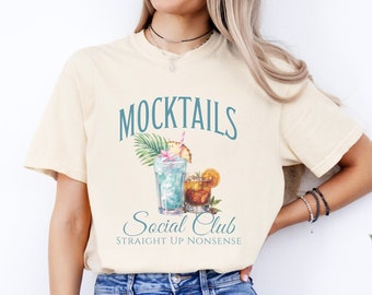 Custom Mocktails Social Club T Shirt, Tropical Cocktails Club Bachelorette T Shirt, Champagne Social Club T-Shirt