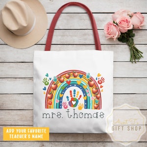 Sac fourre-tout personnalisé pour enseignant, cadeau de fin d'année, sac réutilisable pour directeur d'école ou enseignante de garderie, cadeau pour nouvelle enseignante