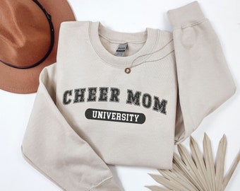 Cheer Mom Sweatshirt, Sports Mom Sweatshirt, Unique Sports Mom Gift, Personalized Cheerleading Mom Apparel, Custom Team Support Wear