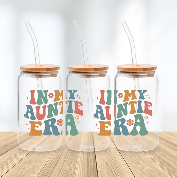 In My Auntie Era Ice Coffee Cup, New Auntie Gift, Trendy Gift for Aunt to be, Favorite Aunt Birthday Gift from Niece