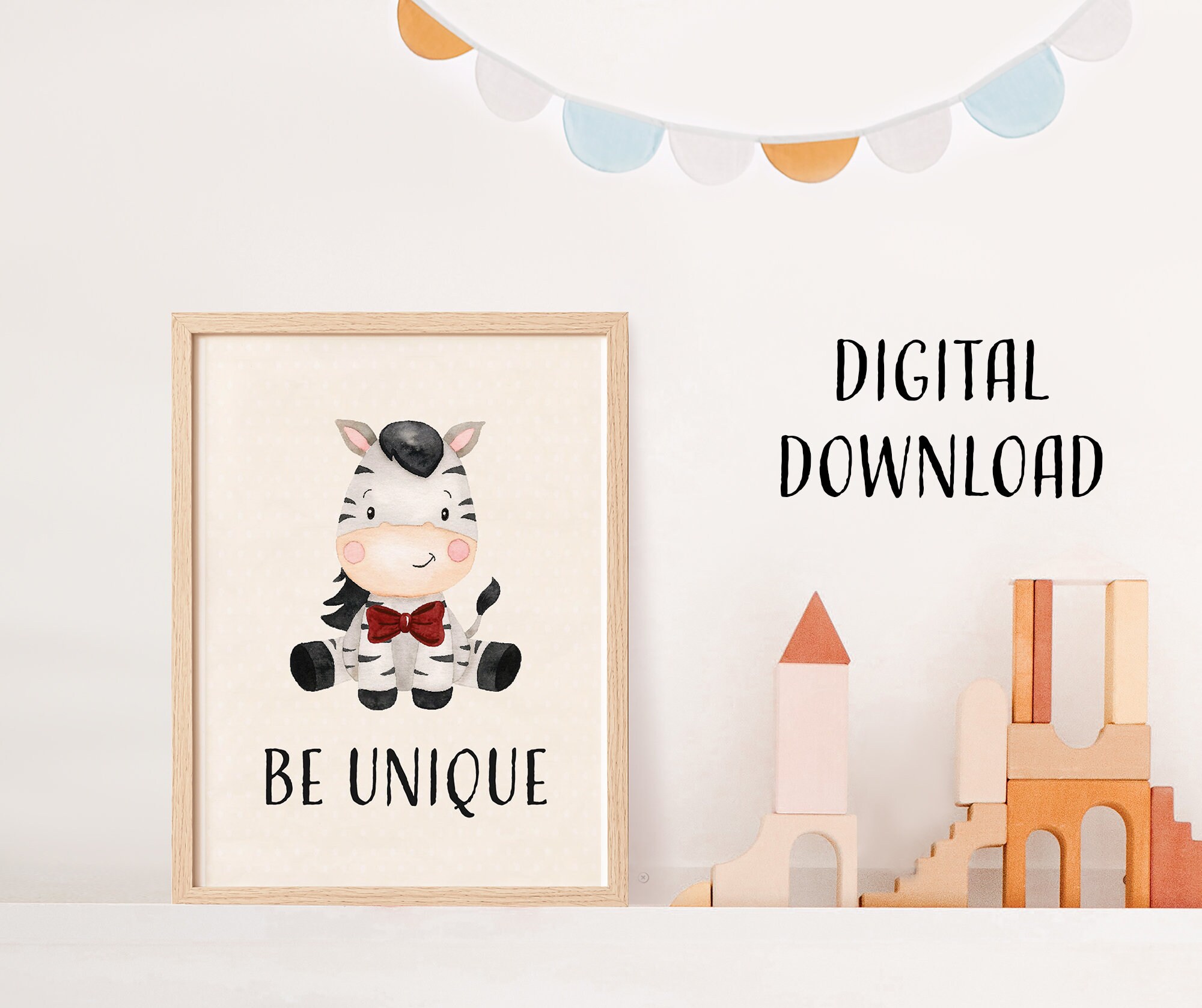 Zebra Kinderzimmer Dekor Safari Zoo Kindergarten Wandkunst | Etsy