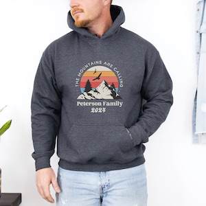 Moletom com capuz personalizado para férias em família, camisetas combinando para viagens em família, moletons com nome personalizado, camiseta para férias em acampamento