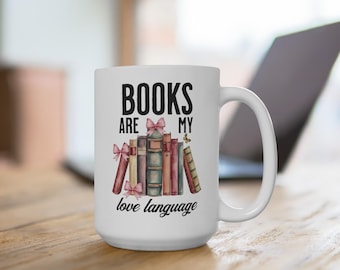 Taza con libro: regalo para amantes de los libros, para maestros, para leer, para ratones de biblioteca