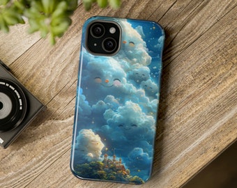 Whimsical MagSafe Phone Case, Cute Fluffy Clouds MagSafe Case for iPhone 13 14 15, Gift for Teenage Daughter