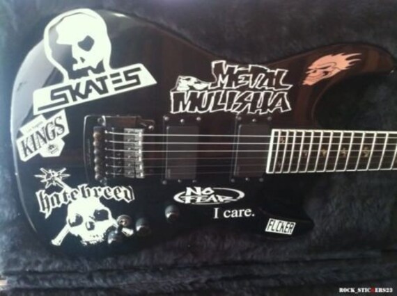 Jeff Hanneman Guitar Stickers Signature Vinyl Decal Slayer Esp Etsy Uk