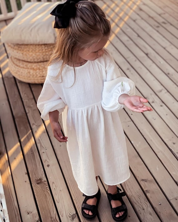 girls white summer dress