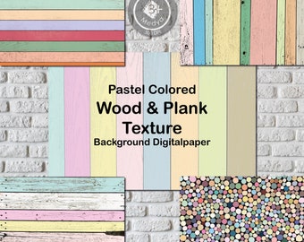 5 Pastel colored wooden Background and Textures. Painted plank texture pack. Distressed wood digital paper, backdrops. PNG and JPEG files.