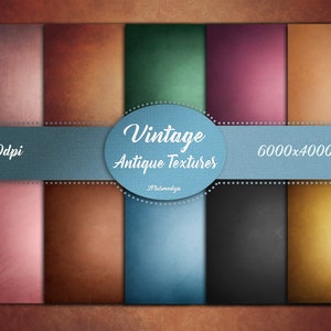Alte Papier Texturen. Vintage antike beunruhigte gealterte Papierhintergründe. Digital bedruckbares Grunge Scrapbook Papier mit verschiedenen Pastellfarben