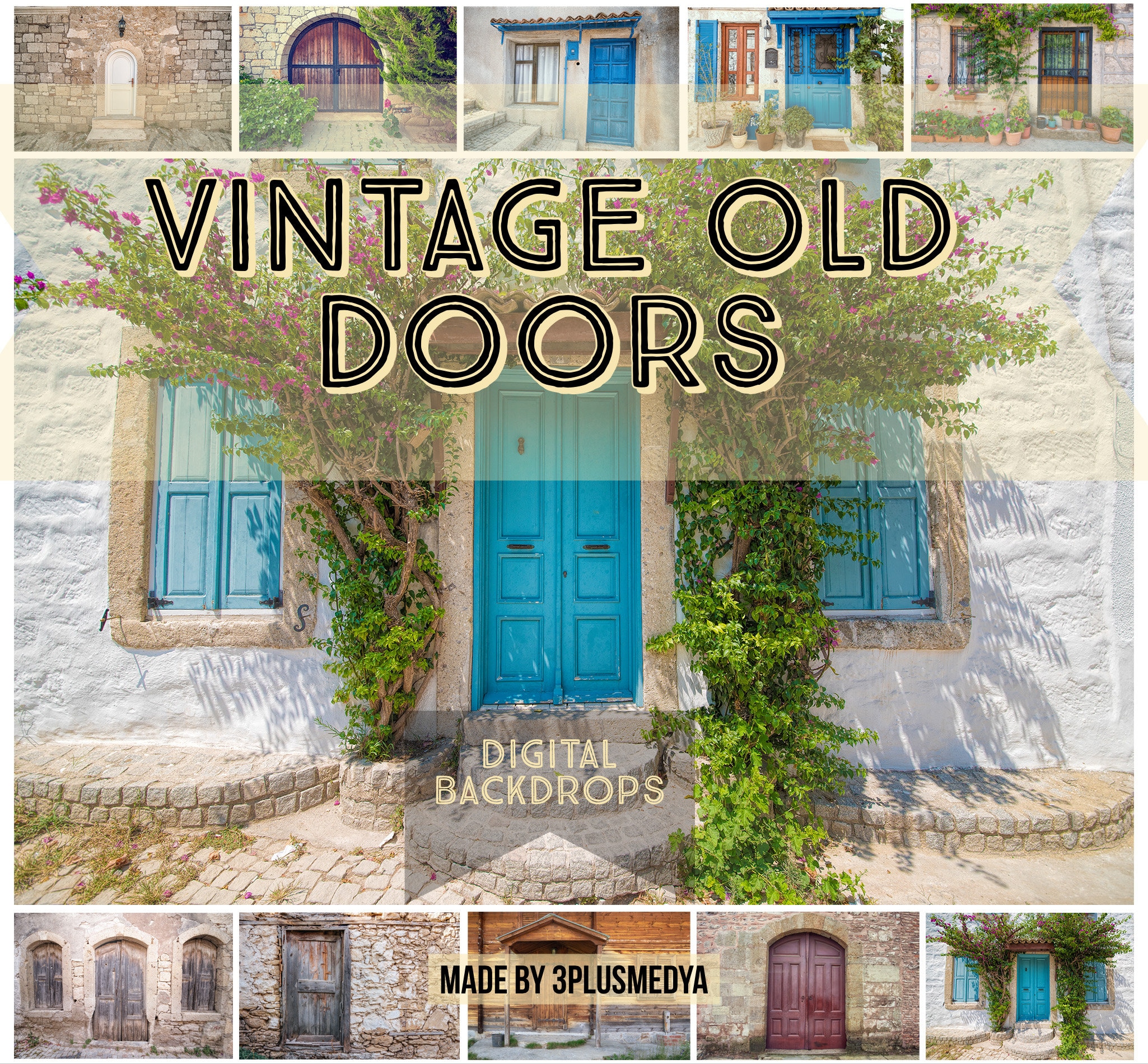Vintage Old Door Photos. Printable Wall Art. Classic doors - Etsy España