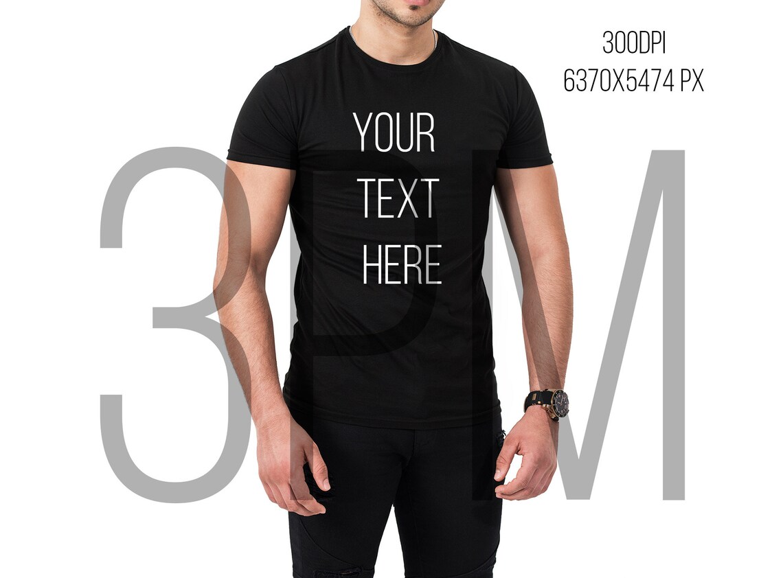 Download High Definition Male & Female Black T-Shirt Template ...