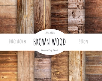 16 Natural Digital Wooden Background and Textures & Rustic woods from different trees, wood texture pack, wooden backgrounds digital paper.