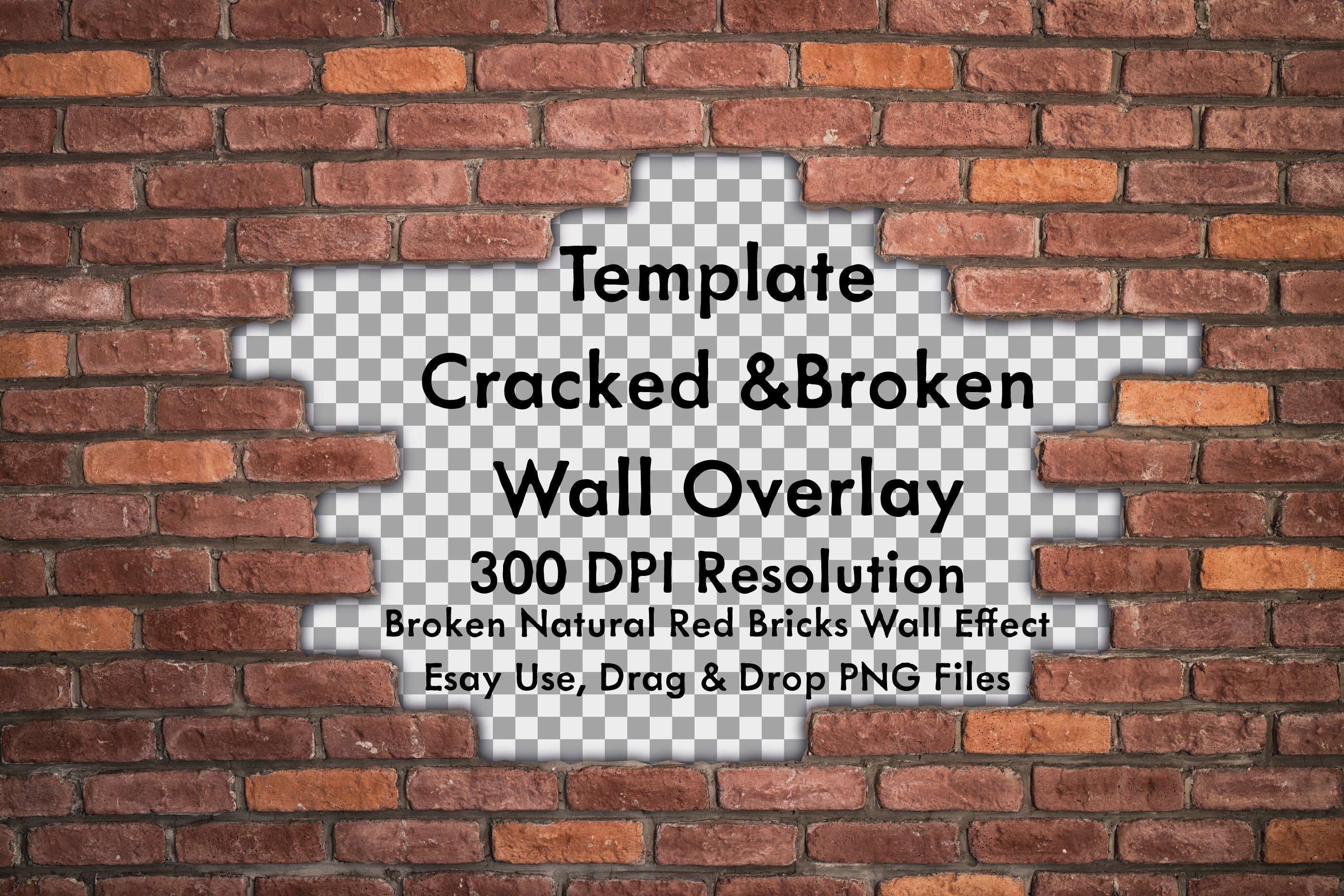 Brick Wall Hole Custom Sticker