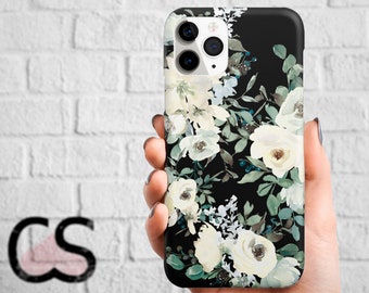 Samsung S20 S21 S10 Sparkles Floral phone case Floral Print Sparkling flowers repeat pattern Clear Phone Case Iphone 11 12 mini XR XS