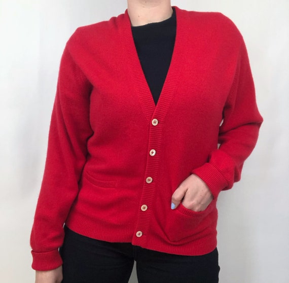 red cashmere cardigan uk