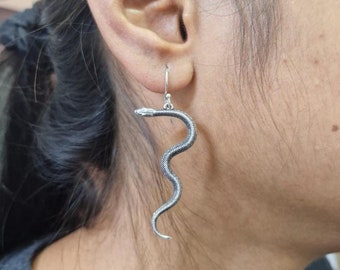 Brass Snake Earrings: Unique Serpent Jewelry