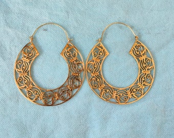 Handgemaakte koperen oogoorbellen: Egyptische spirituele sieraden