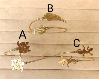 Minimalist Gold Brass Arm Cuff: Upper Arm Band