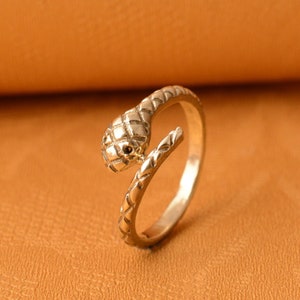 Gold Snake Ring, Open Snake Ring, Gothic Snake Jewelry, Serpent Ring, Gift For Her, Wedding Party Gift, Snake Lovers Gift