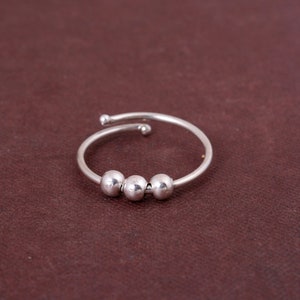 Anti Anxiety Ring, Fidget Anxiety Ring, Spinner Stress Ring, Rotating Anti Stress Ring, Adjustable Anxiety Ring, Gift for her