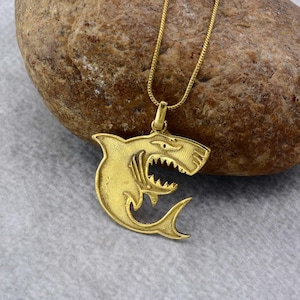 Shark Necklace, Necklaces for Women, Birthday Gift for Her, Shark, Ocean Inspired, Scuba Jewelry, Personalized Gift, Gold Shark Necklace