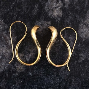 Gold Snake Earrings, Gold Cobra Head Earrings, Serpent, Gothic and Steampunk Jewelry Gift for Emo or Punk, Snake Earrings