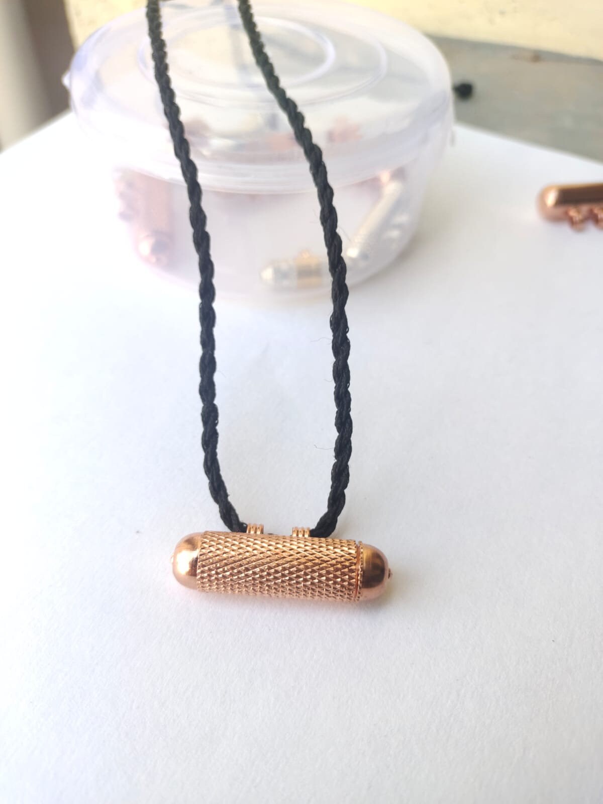 Brass Taweez Locket Pendant With Black Thread - Prayer Amulet - Etsy