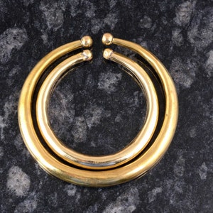 Pulsera de tobillo de latón macizo, Tobillera de círculo rígido con pulsera, Tobillera de latón, Tobillera gitana, Joyas tribales, Fusión tribal