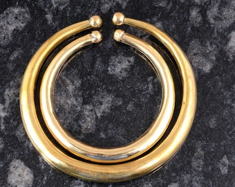 Chunky Messing Fußkettchen, steifer Kreis Fußkettchen, Stammes-Fusion Schmuck