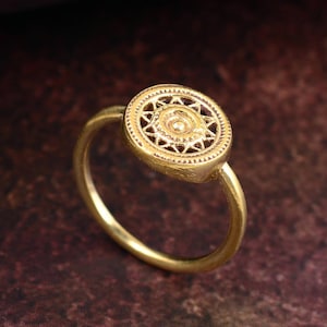 Lotus Ring, Gold Brass Ring, Stacking Lotus Ring, Yoga Lotus Ring, Yoga Jewelry, Lotus Blossom Ring, Lotus Flower Ring, Flower Rings