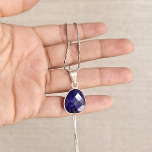 Lapis Lazuli Pendant, Lapis Lazuli Jewelry, Handmade Pendant, Silver Pendant, Beautiful Pendant, Gemstone Pendant, Lapis Lazuli Necklace