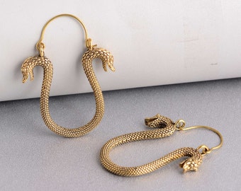 Créoles serpent en or : bijoux serpent