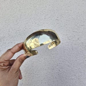Hammered Brass Arm Cuff, Boho Adjustable Armlet, Ethnic Tribal Brass Cuff Bracelet, Mothers Day Gift