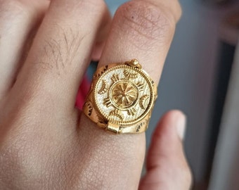 Brass Poison Ring, Secret Box Ring, Poison Ring, Handmade Ring, Box Ring, Poisoner Ring, Pill Box Ring, Personalized Gifts, Dainty Ring