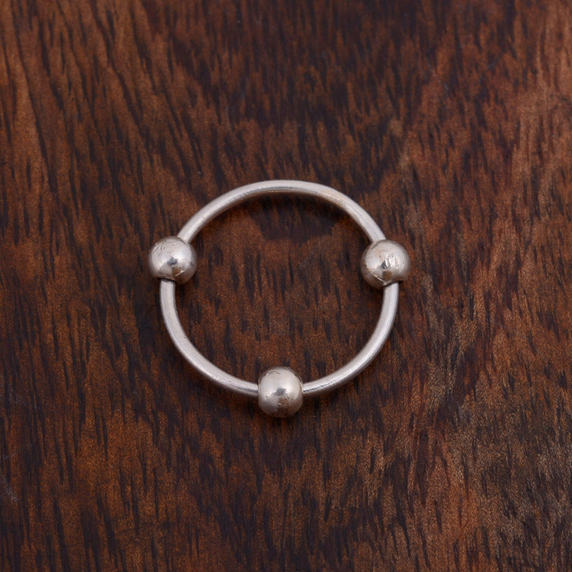 Anxiety Ring Bead Ring Sterling Silver Silver Ring Dainty Etsy