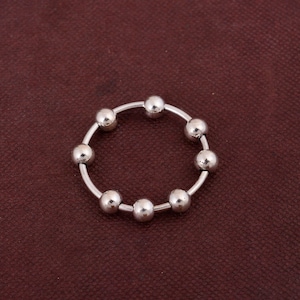 Anillo antiestrés con cuentas giratorias para ansiedad, hilandero minimalista apilable para aliviar el estrés, regalo curativo, anillo para pulgar antipreocupación