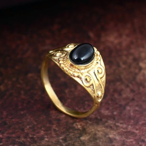 Black Obsidian Ring, Gemstone Ring, Statement Ring, Personalized Gift, Promise Ring, Anniversary Gift, Obsidian Ring, Gift For Her