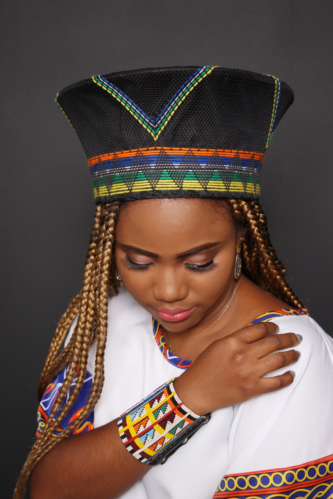 Zulu Hat Medium Zulu Hat Isicholo Etsy UK