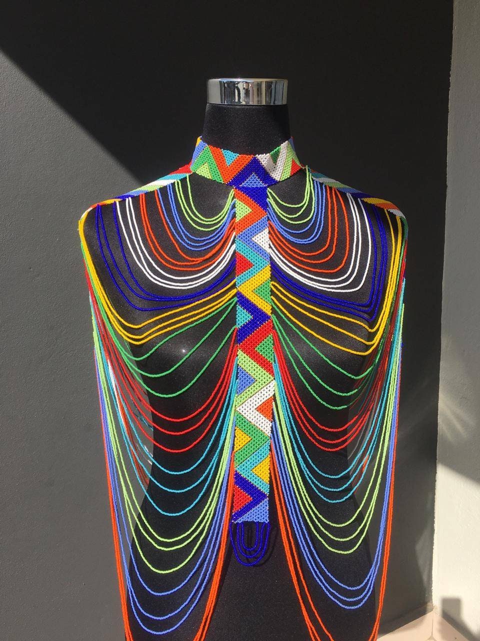 Zulu Full Beaded Vest handmade Zulu Beads Etsy