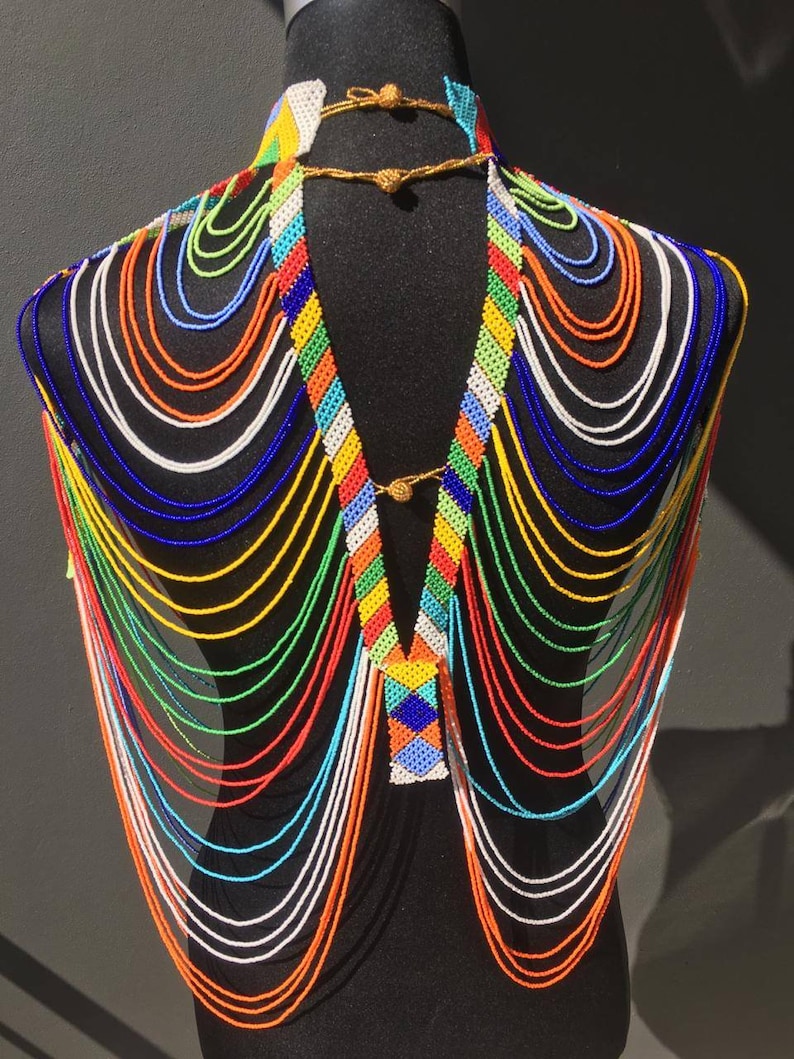 Zulu Full Beaded Vest handmade Zulu Beads Etsy