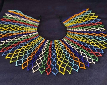 Traditional Zulu Beaded Necklace | Over the Shoulder Zulu Necklace