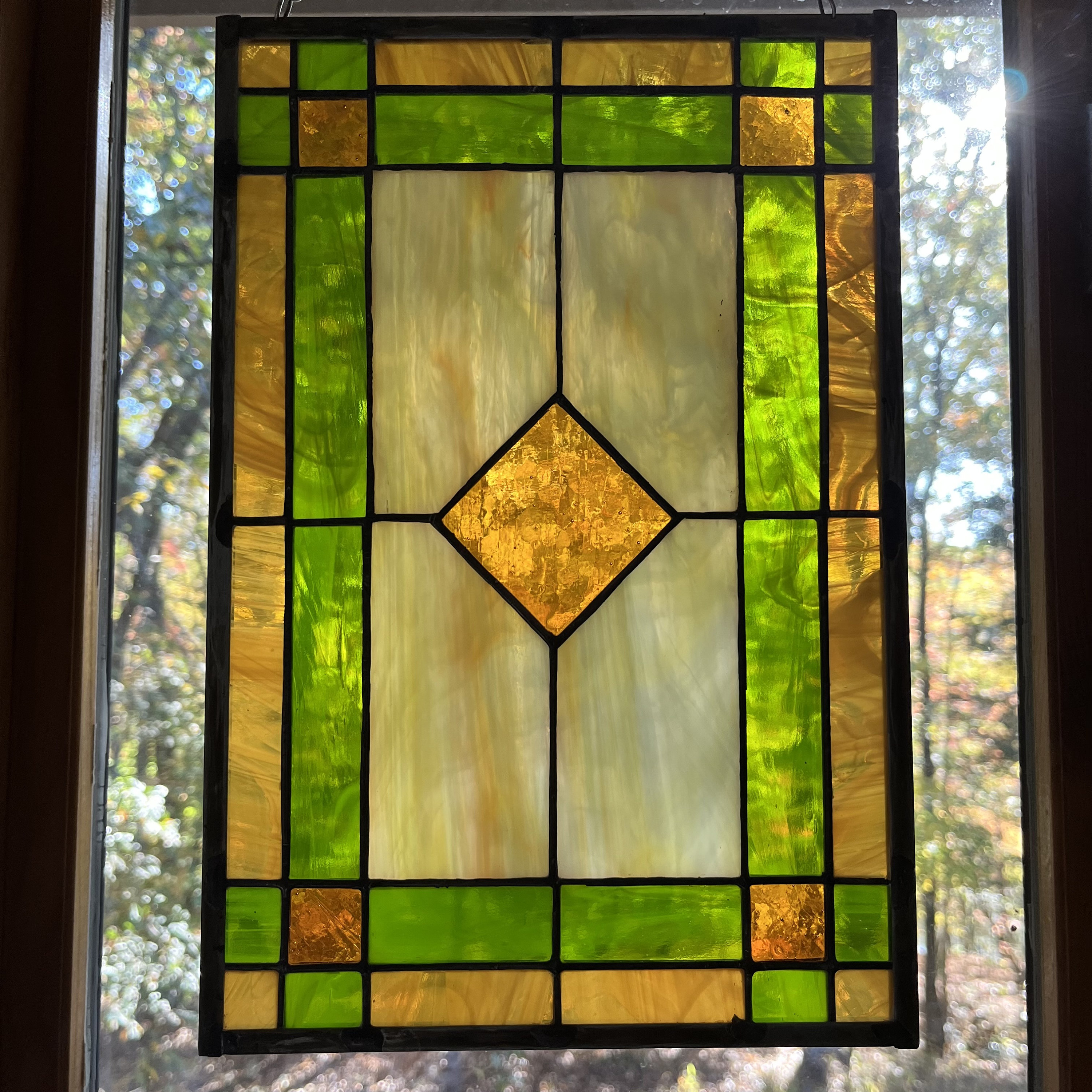 Gallery Glass Class: Susan's Craftsman Style Dining Room Windows   Craftsman style dining room, Window stained, Stained glass window panel